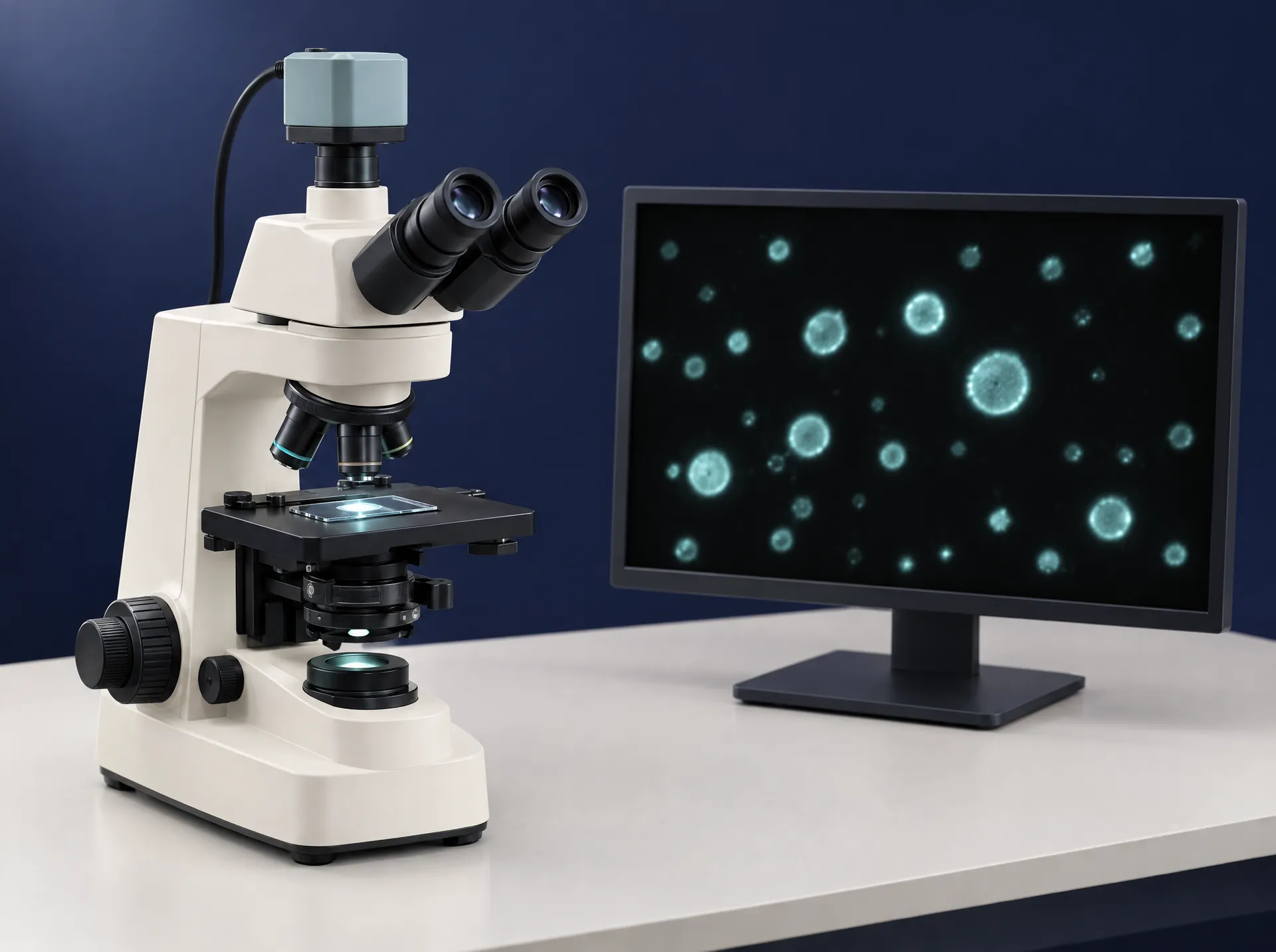 Illustration of a dark-field microscopy device