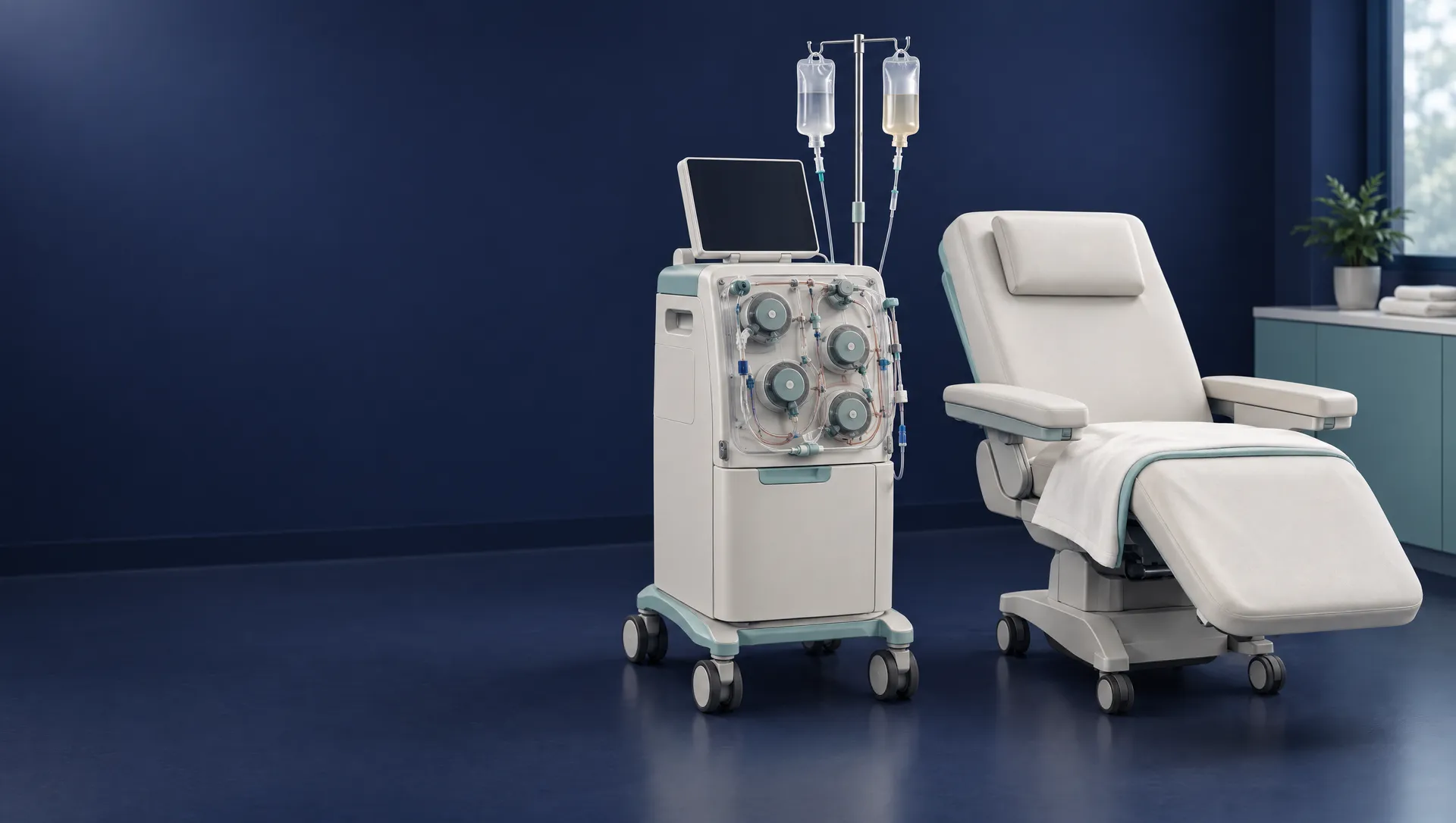 Illustration of a therapeutic plasma exchange device